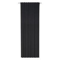 Fertigvorhang Leo Schwarz ca. 135x300cm - Schwarz, MODERN, Textil (135/300cm) - Premium Living