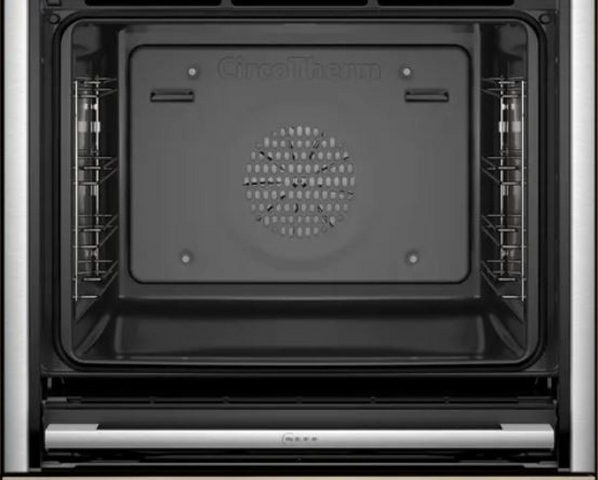Einbaubackofen B64CS31N0 mit Slide&Hide - Edelstahlfarben/Schwarz (59,6/59,5/54,8cm) - Neff