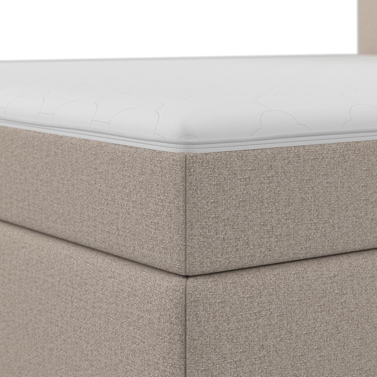 Boxbett Marco ca. 180x200 cm Taupe - Taupe/Schwarz, MODERN, Holz/Kunststoff (180/200cm) - Bessagi Home