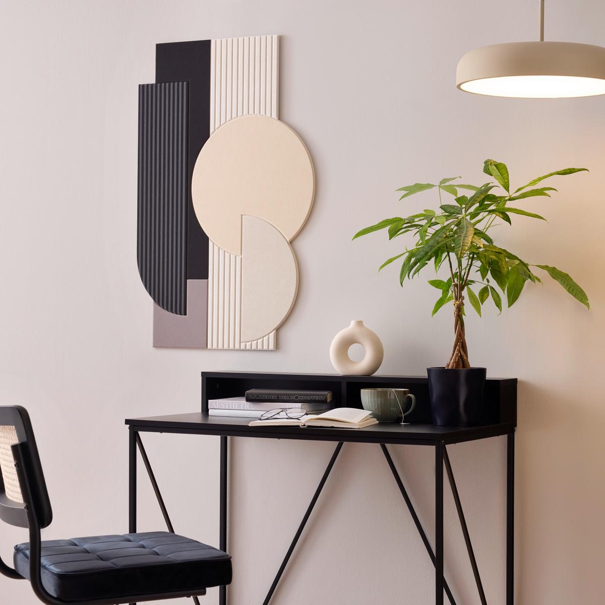 Akustikpaneel Milla Braun/Schwarz/Beige - Beige/Schwarz, Textil (60/90cm) - Mömax