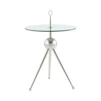 BEISTELLTISCH LCUHL-SIV - Silberfarben, Modern, Glas/Metall (46/46/52cm) - Kayoom