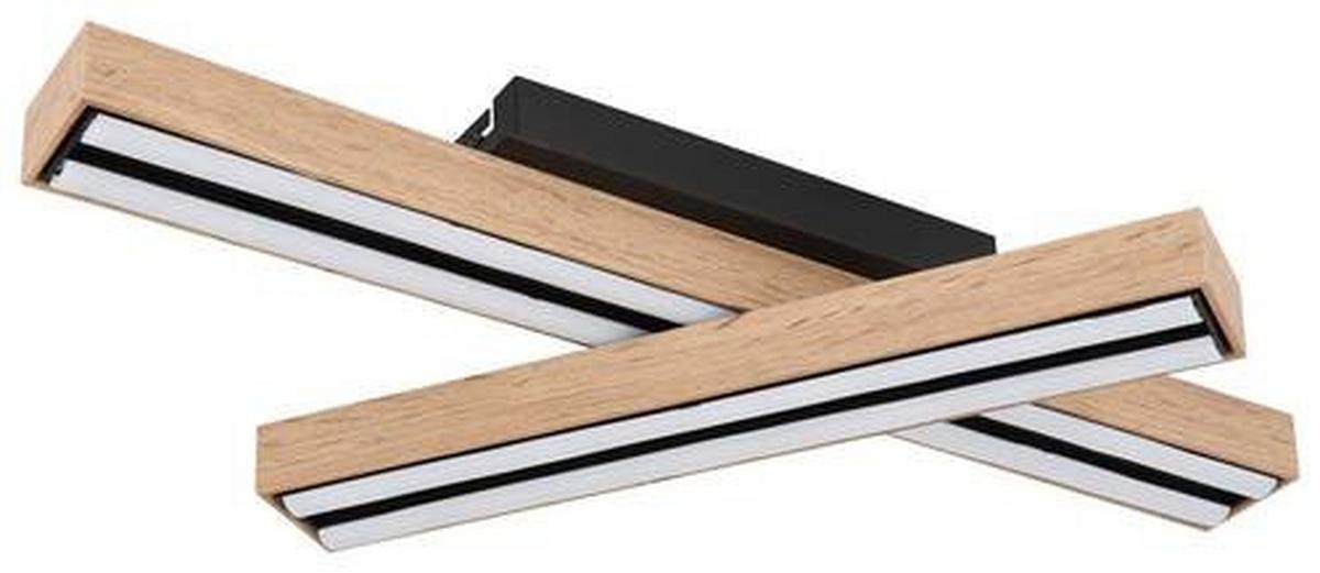 Stropna Led-svetilka Doro, S Sijalko - črna/opal, Basics, kovina/umetna masa (51,5/36,5/11cm) - Globo