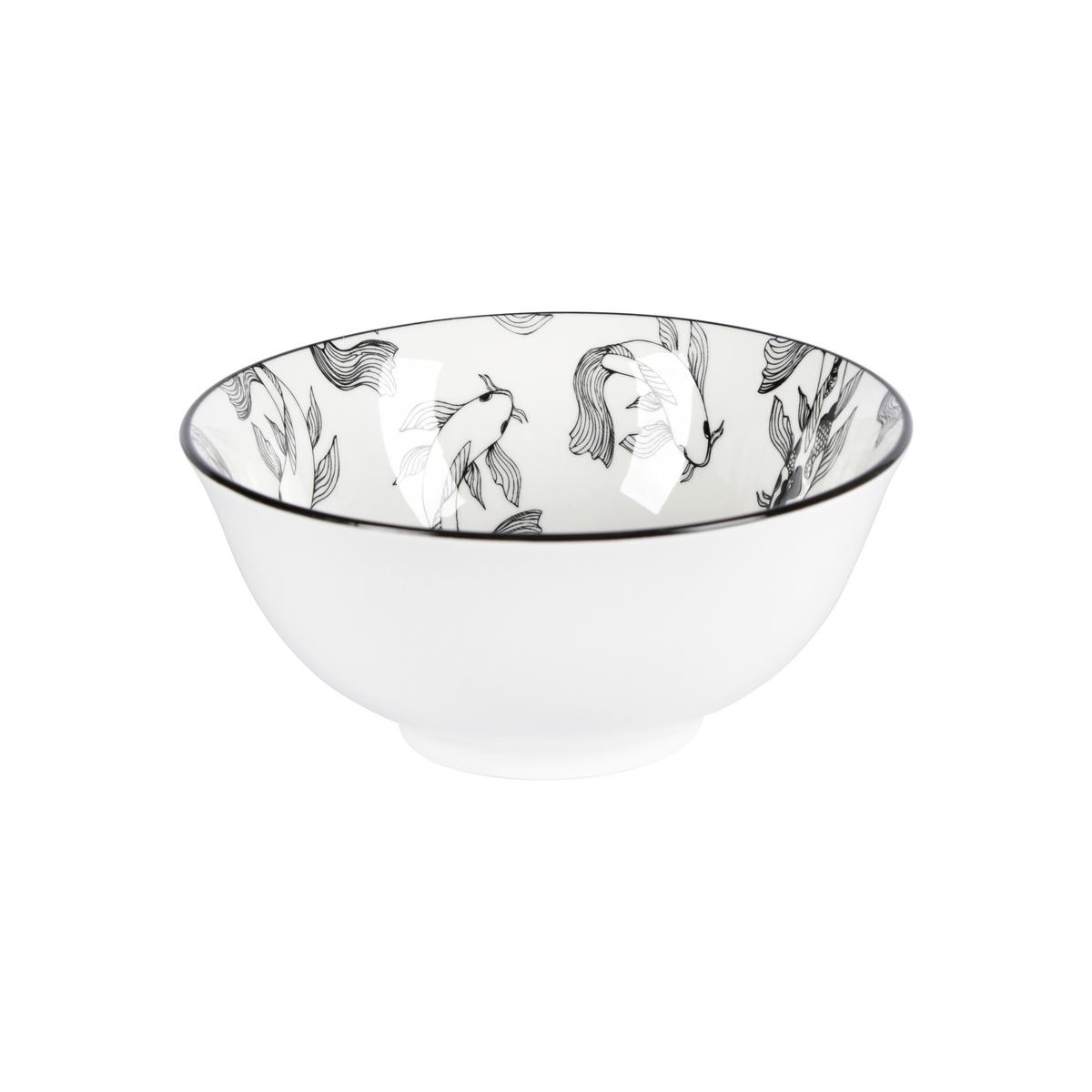 Bol pentru cereale Shiva - alb/negru, Lifestyle, ceramică (15,5/7cm) - Mömax