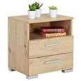 Nachtkästchen in Eichefarben - Eichefarben/Alufarben, Holz/Kunststoff (45/47/35cm) - Modern Living Nachtkästchen in Eichefarben - Eichefarben/Alufarben, Holz/Kunststoff (45/47/35cm) - Modern Living
