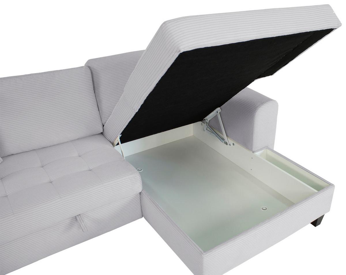 Kutna Garnitura Moritz - svijetlo siva, Trend, tekstil (265/155cm) - Modern Living