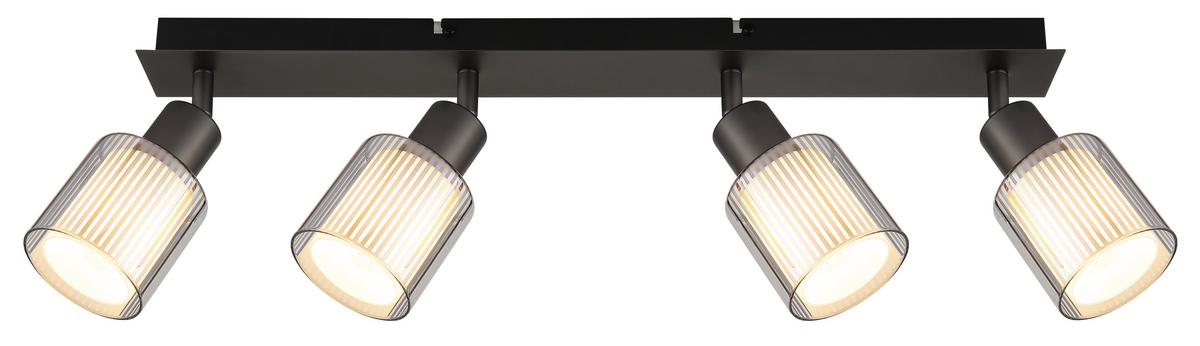 Reflektor 54456-4 Villegas - bijela/crni krom, Basics, staklo/metal (56/8/18,6cm) - Globo