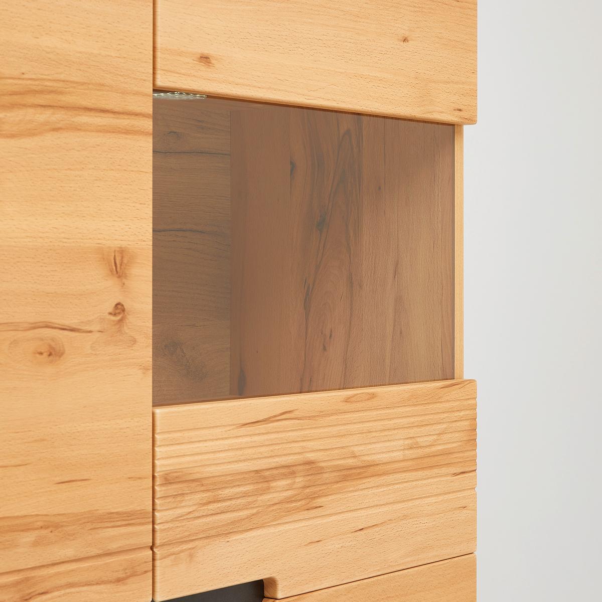 Vitrina Alana, Barva Bukve - Moderno, umetna masa/steklo (71,8/195,4/33cm) - Mömax