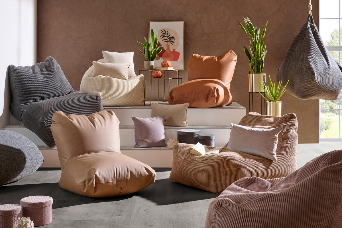 Sitzsack Cord mit Zip ca. 80x85x80 cm Mintgrün - Mintgrün, Trend, Textil (80/85/80cm) - Livetastic