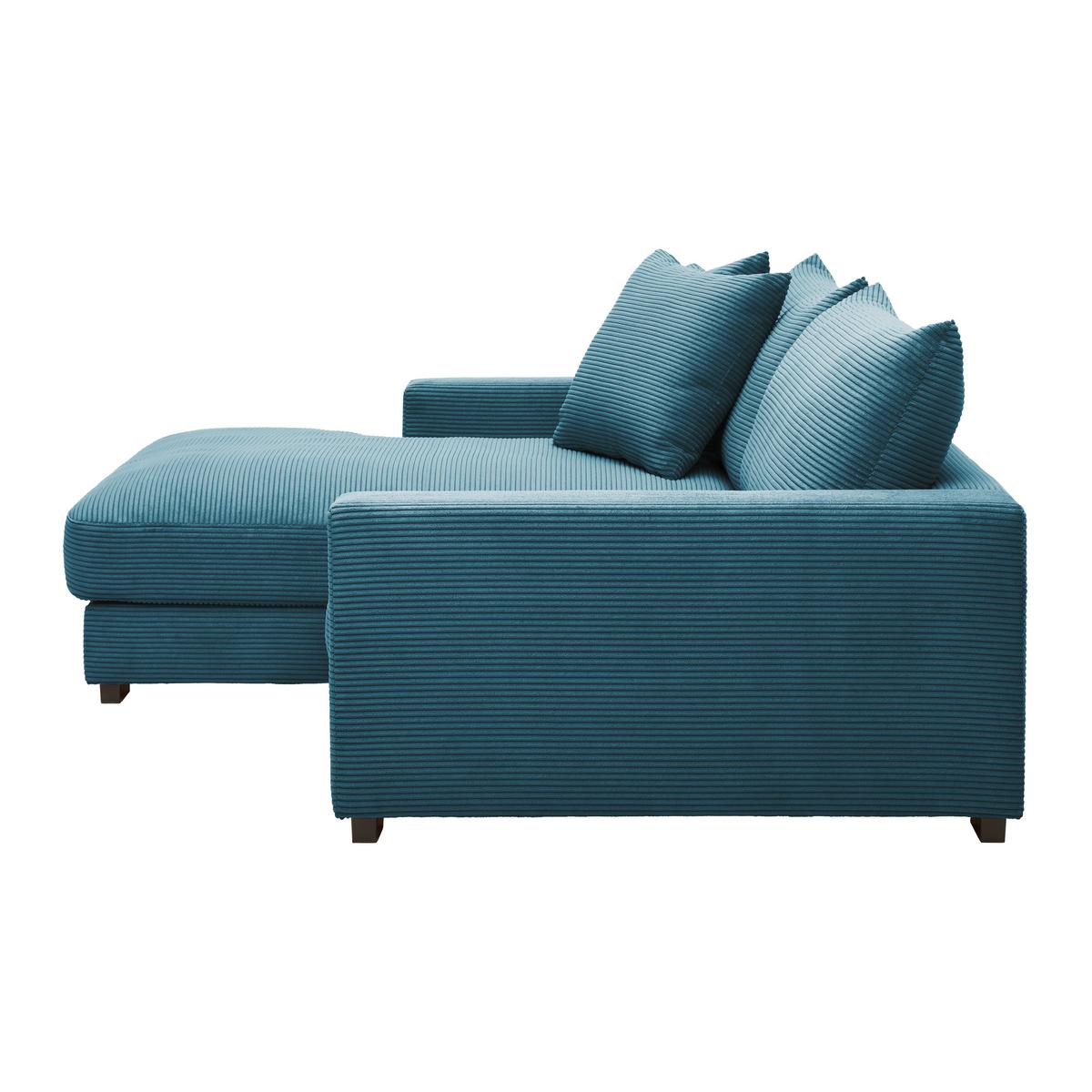 Wohnlandschaft Pedro-3S.REC in Petrol - Petrol, Modern, Textil (180/265cm) - Mömax