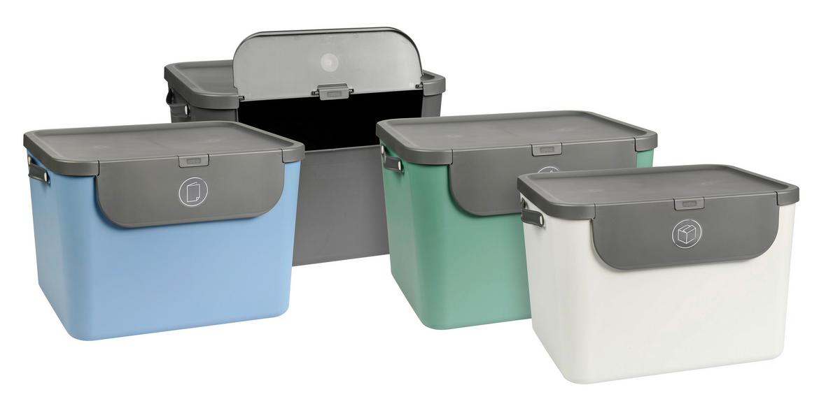 KOSZ NA ODPADY 1068301023 - antracytowy/biały, Konventionell, tworzywo sztuczne (40,5/34/52,3cm) - Rotho