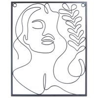 Decoratiune de perete Lady - negru, Modern, metal (36/45cm) - Mömax