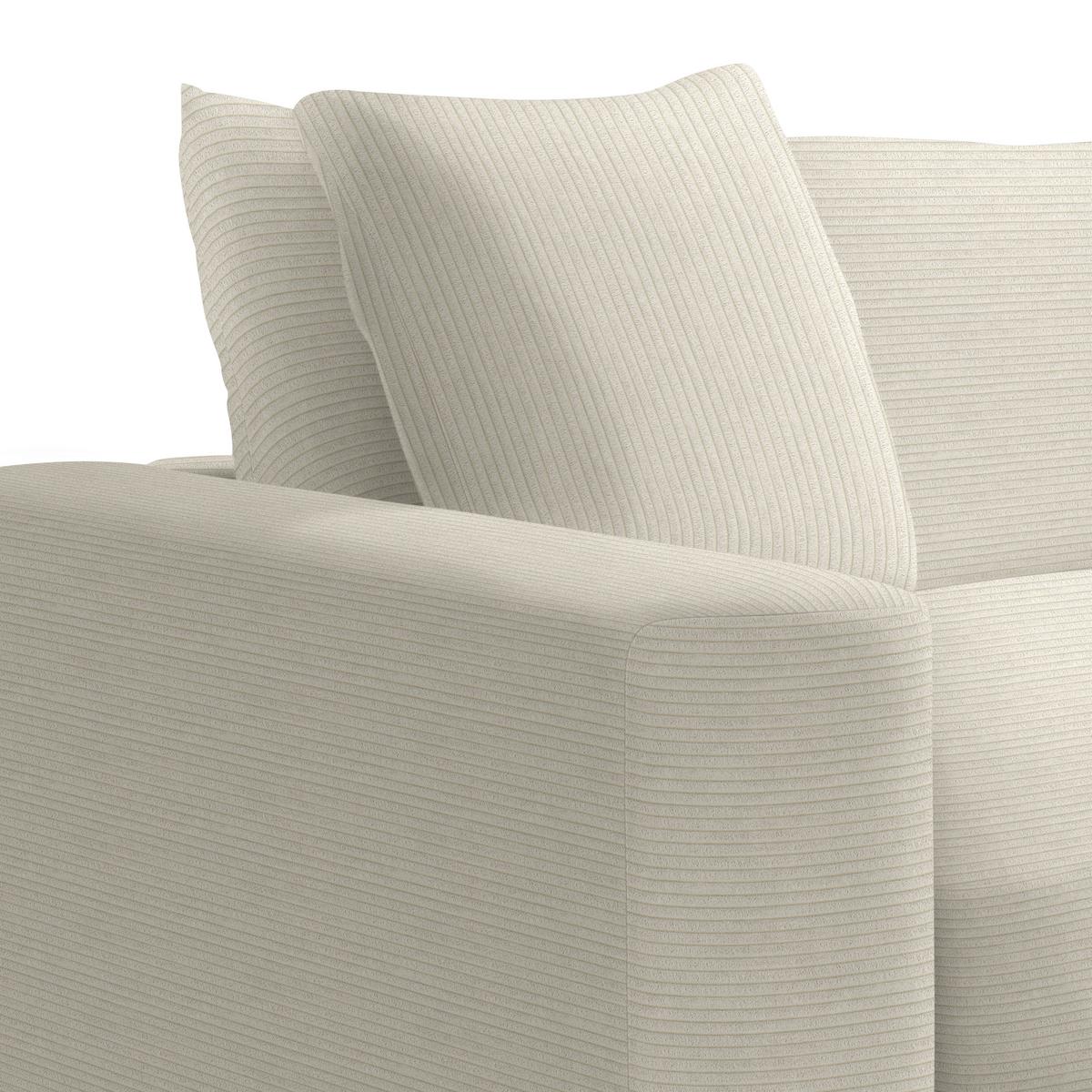 Megasofa Pedro Creme - Creme, MODERN, Holz/Holzwerkstoff (261/83/124cm) - Mömax