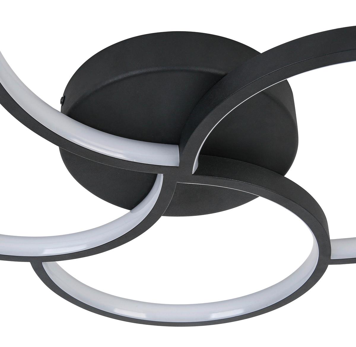 LAMPA SUFITOWA TAINA - czarny/biały, Trend, tworzywo sztuczne/metal (52/5,5cm) - Novel