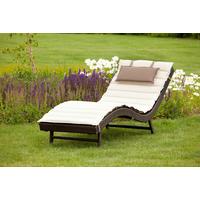 Vrtni Ležalnik Piacenza, Rjava - rjavosiva/bež, Moderno, kovina/umetna masa (188/75/66cm) - Gardenson