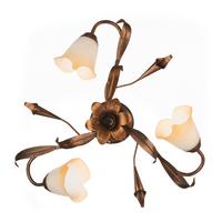 Deckenleuchte Lucrezia Bronzo Bronzefarben max. 6 Watt - Bronzefarben, KONVENTIONELL, Glas/Metall (53/20cm)
