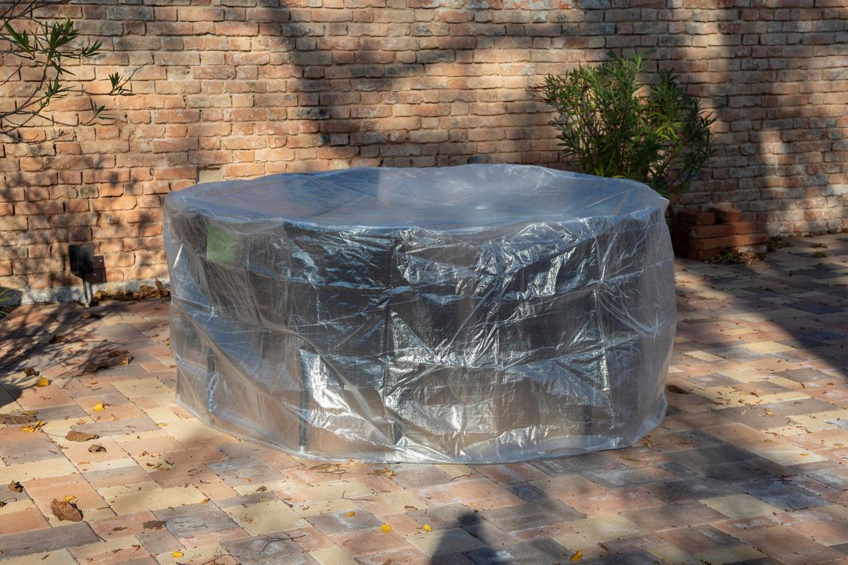 Schutzhülle Abdeckhülle für Sitzgruppe Transparent - Transparent, Basics, Kunststoff (200/95cm) - Mömax