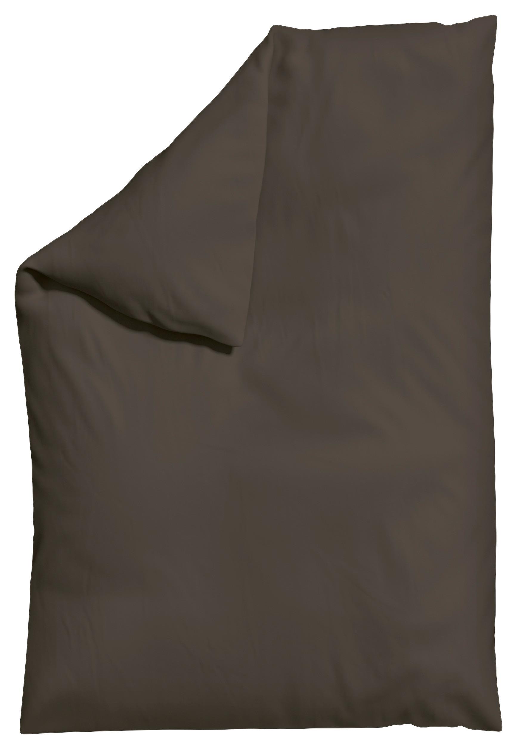 Bettdeckenbezug Woven Satin Dunkelbraun ca. 135-140x200cm - Dunkelbraun, Basics, Textil (135-140/200cm) - Schlafgut