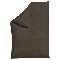 Bettdeckenbezug Woven Satin Dunkelbraun ca. 135-140x200cm - Dunkelbraun, Basics, Textil (135-140/200cm) - Schlafgut