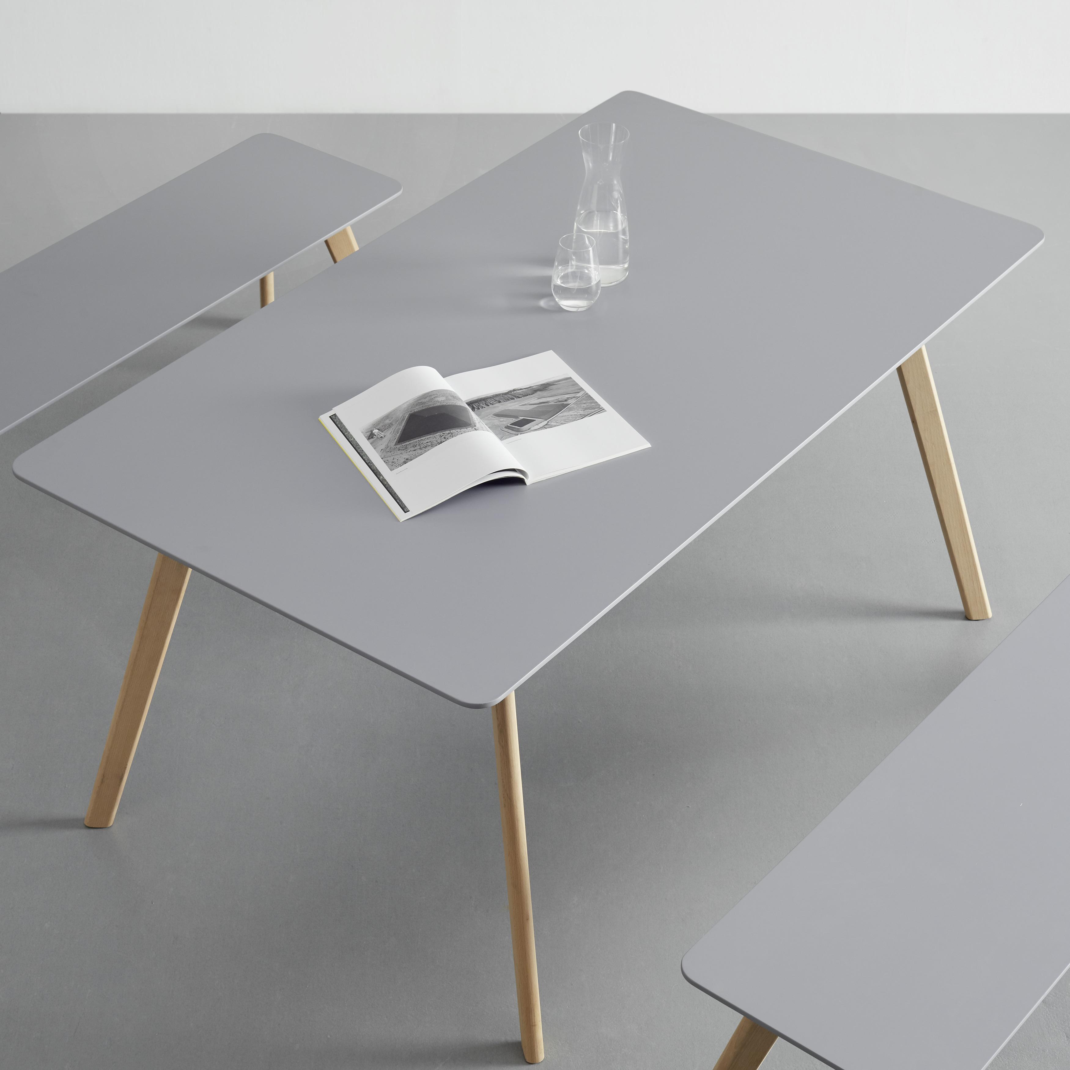 Esstisch grau "Frieda" - Buchefarben/Grau, Modern, Holz/Holzwerkstoff (160/90/76cm) - Bessagi Home