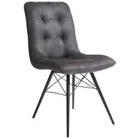 KRZESŁO KAROL -HOM IN- - ciemnoszary/czarny, Design, metal/tkanina (48/88/62cm) - Hom`in