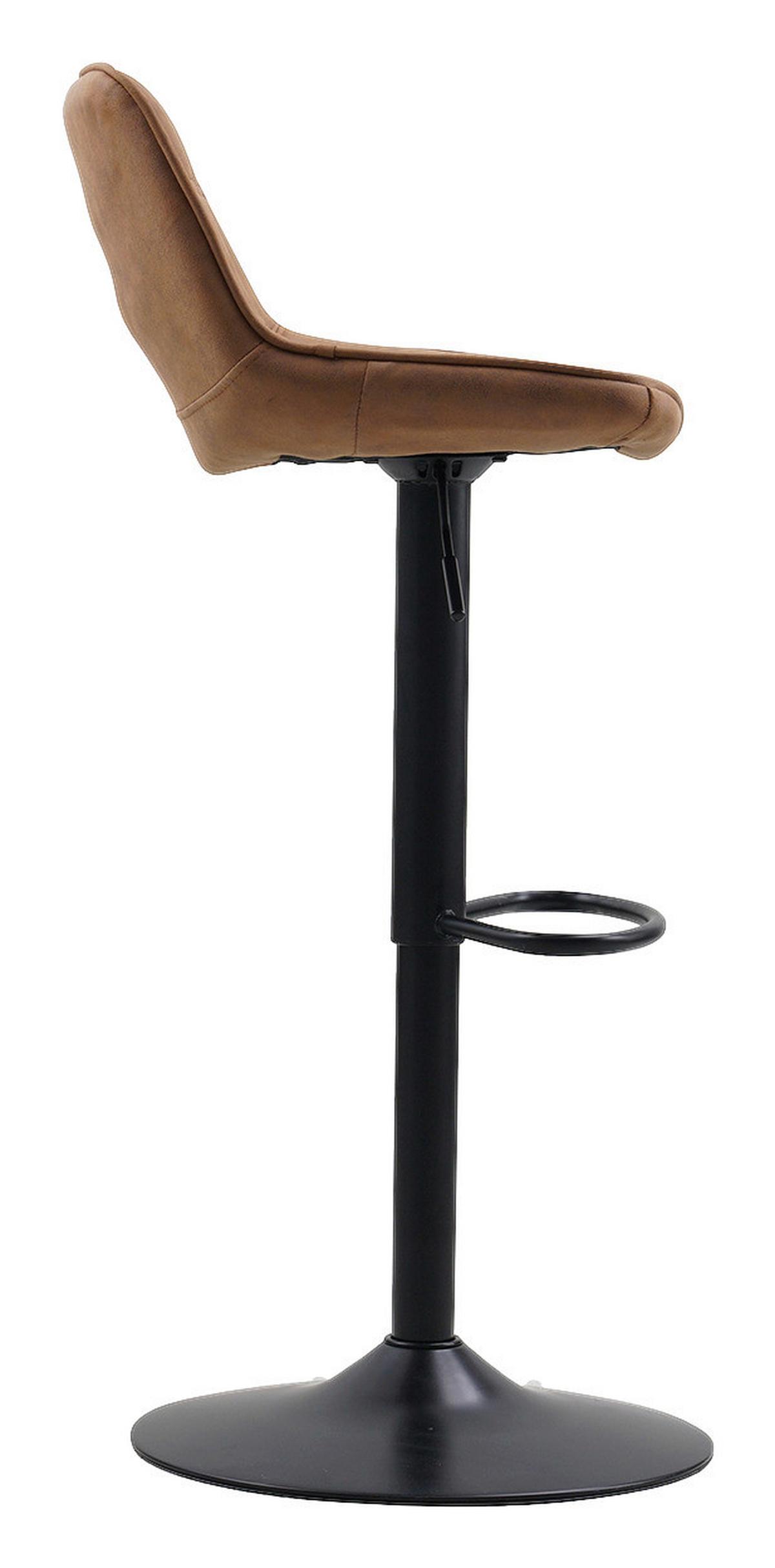 Barhocker-Set Ezra ca. 49x87 cm 2er-Set Cognac - Cognac/Schwarz, LIFESTYLE, Textil/Metall (49/87/43cm) - MID.YOU