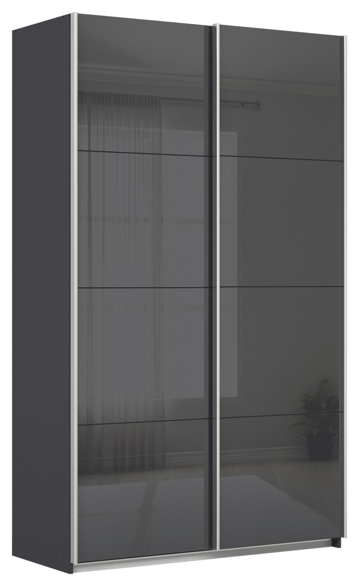 Ormar S Kliznim Vratima Feldkirch - antracit visoki sjaj/antracit, Moderno, staklo/drvni materijal (136/229/62cm) - Modern Living