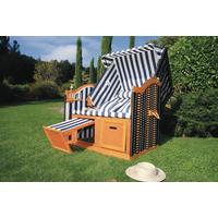 Ležalnik Za Plažo Sylt - modra/bela, Basics, tekstil/les (116/160/72cm) - Acamp