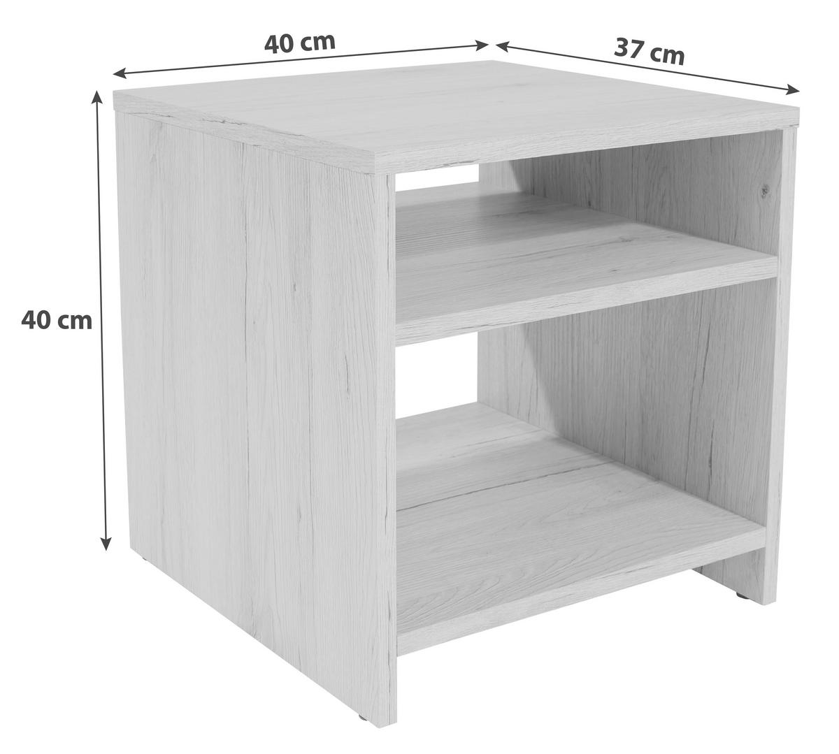 Masă auxiliară Luca - maro închis, Modern, material pe bază de lemn (40/40/37cm) - Based