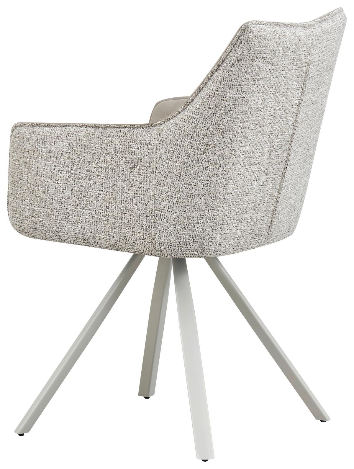 Armlehnstuhl Marian Beige ca. 56x89x61cm - Beige/Grau, Design, Holz/Textil (56/89/61cm) - Mömax