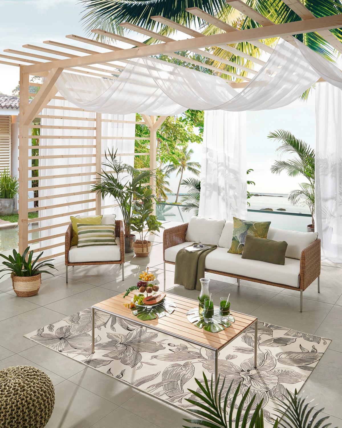 STÓŁ TARASOWY CUBE - kolor stalowy/kolor drewna tekowego, Natur, metal/drewno (120/65/40cm) - Mömax