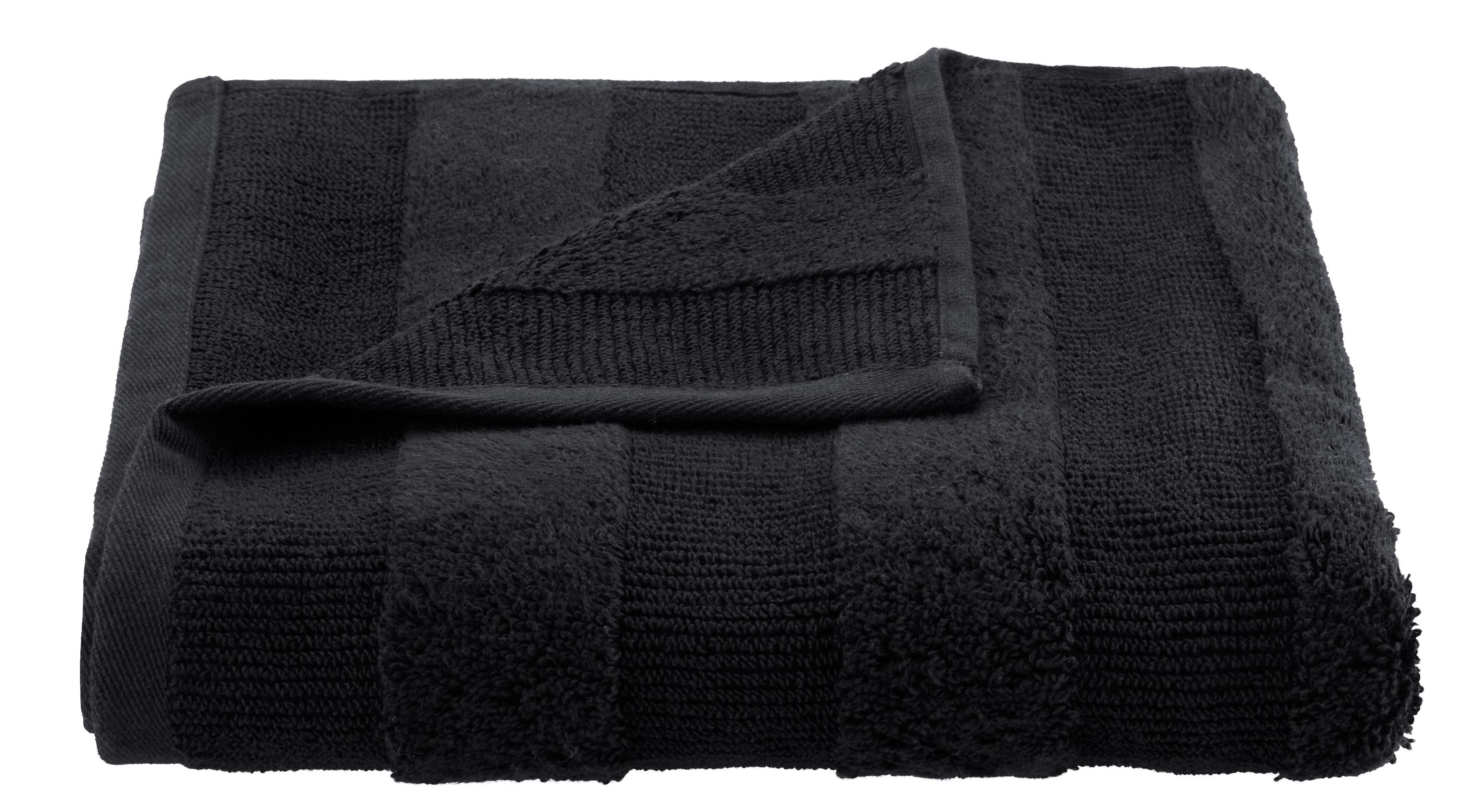 Kéztörlő Chris - Fekete, Textil (50/100cm) - Premium Living