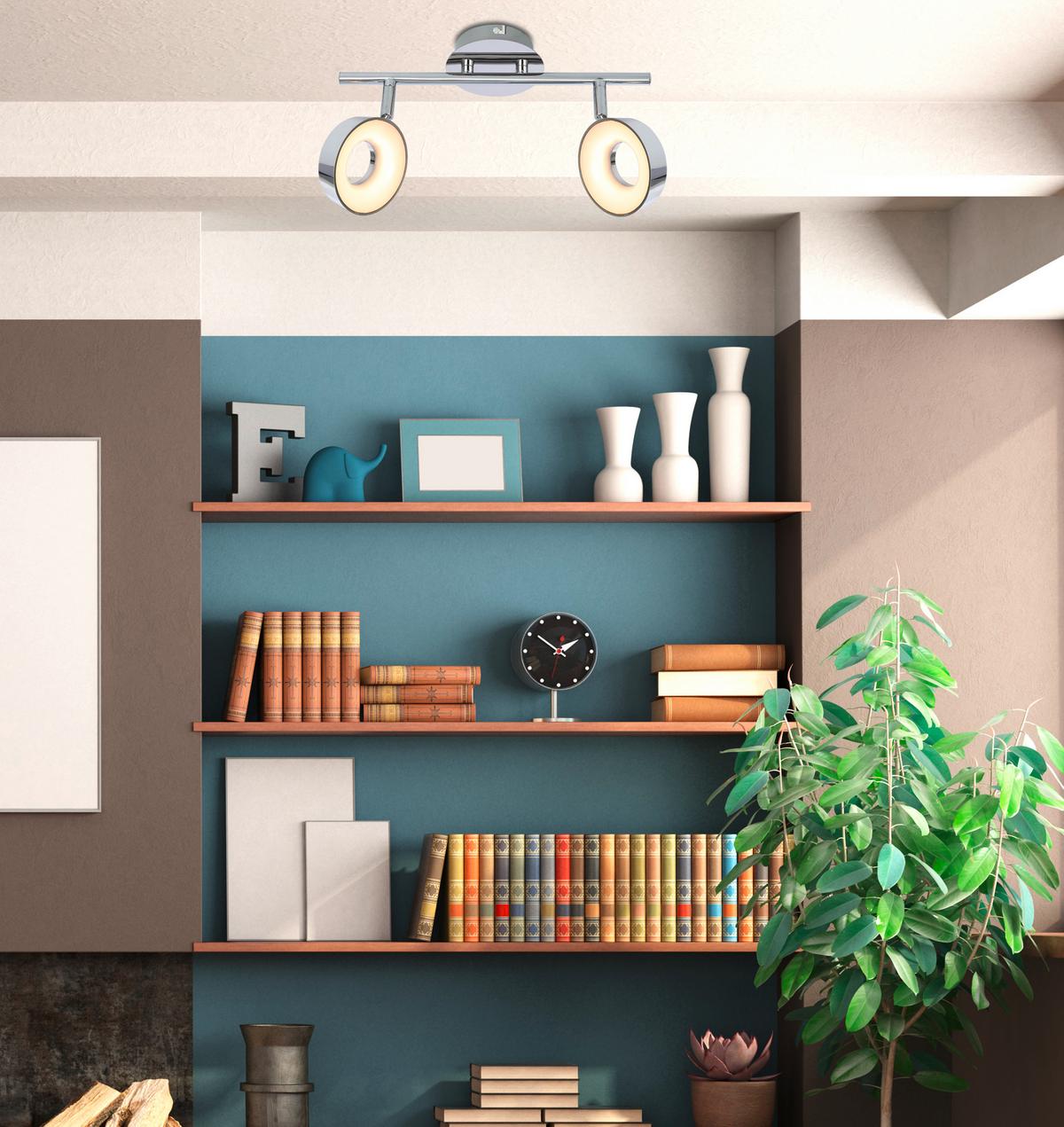 Led Reflektor Isla - boje kroma, Design, metal/plastika (31/10/18cm)