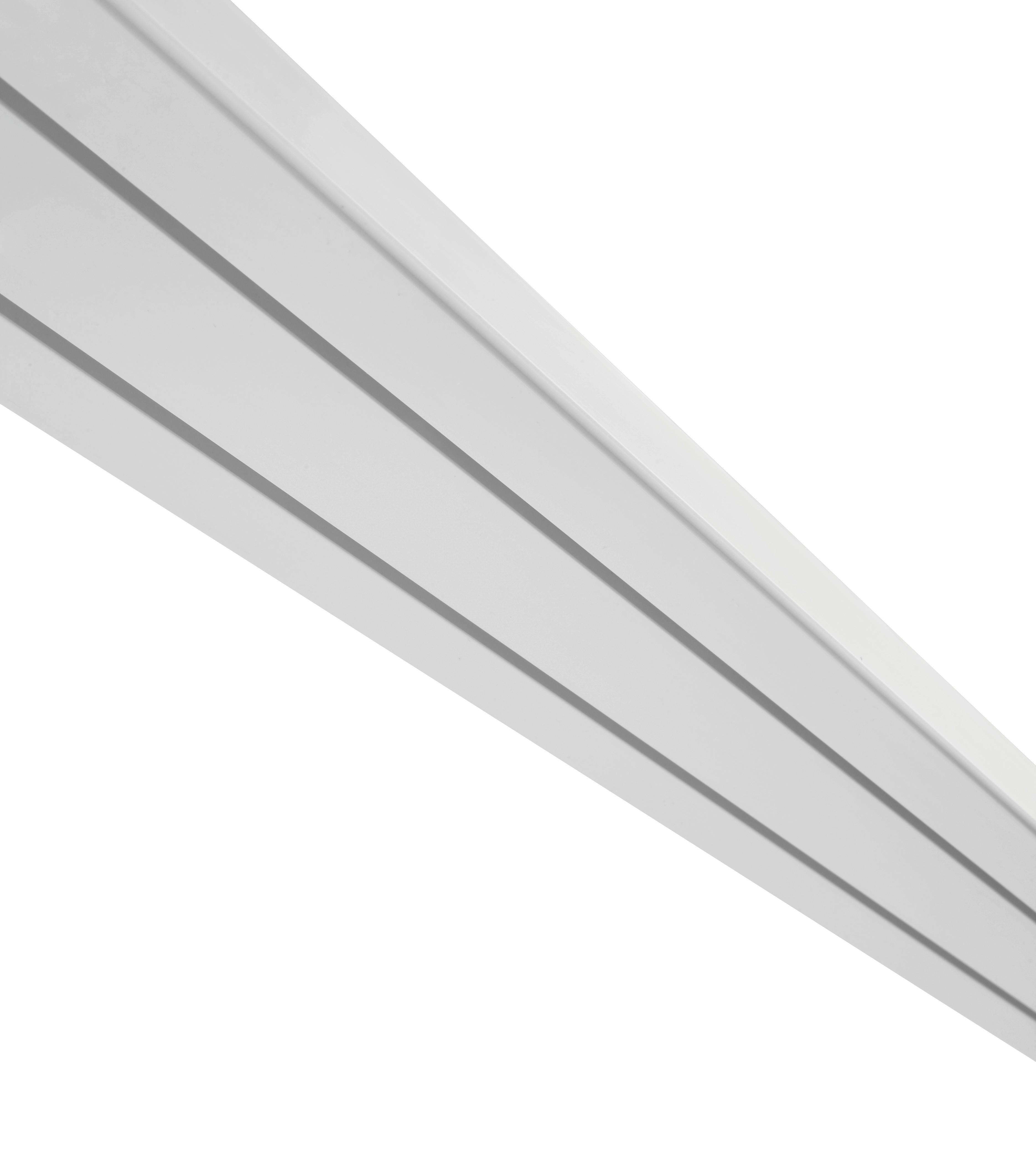Vorhangschiene Amelia Weiss, ca. 250cm - Weiss, Kunststoff (250cm) - Modern Living