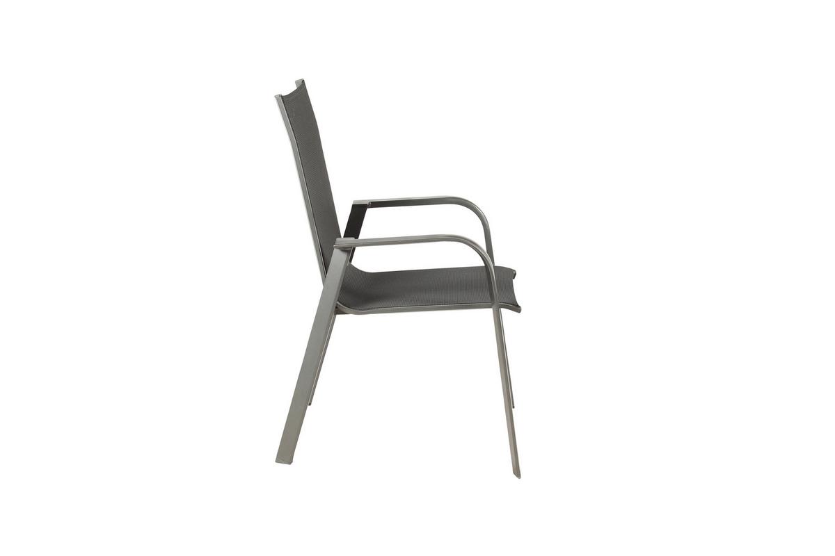 Gartengarnitur Urban 5-Teilig Metall/Texil - Schieferfarben/Anthrazit, Basics, Textil/Metall (160+60/98/72cm) - Acamp