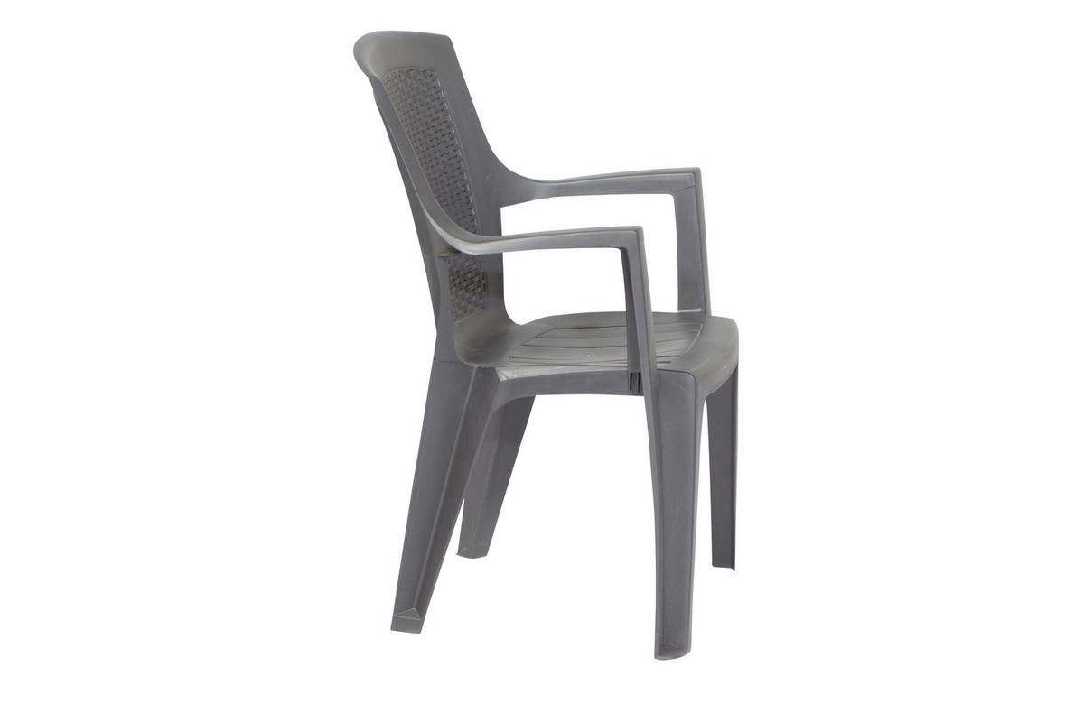 Stapelsesses-Set 4er-Set Anthrazit - Anthrazit, KONVENTIONELL, Kunststoff (55/91/46cm) - Siena Garden