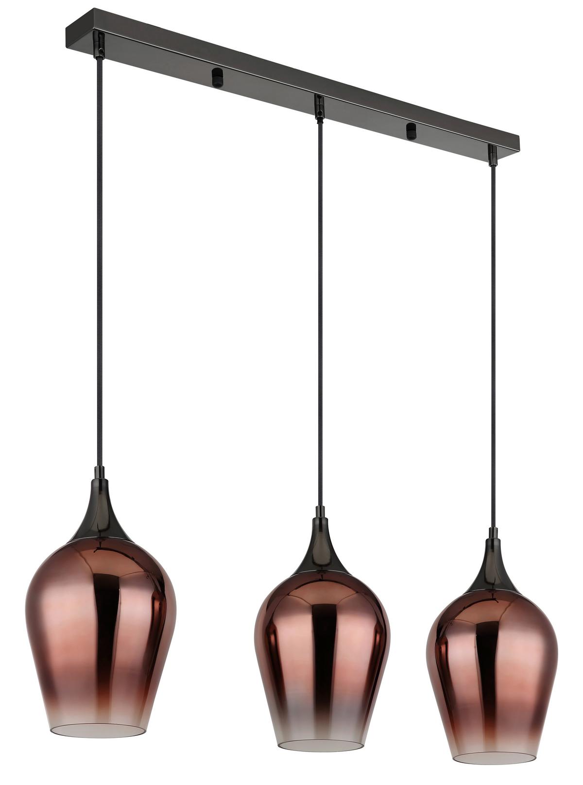 Hängeleuchte Lavus Chromfarben/Klar max. 60 Watt - Klar/Chromfarben, KONVENTIONELL, Glas/Metall (83/18/120cm) - Globo
