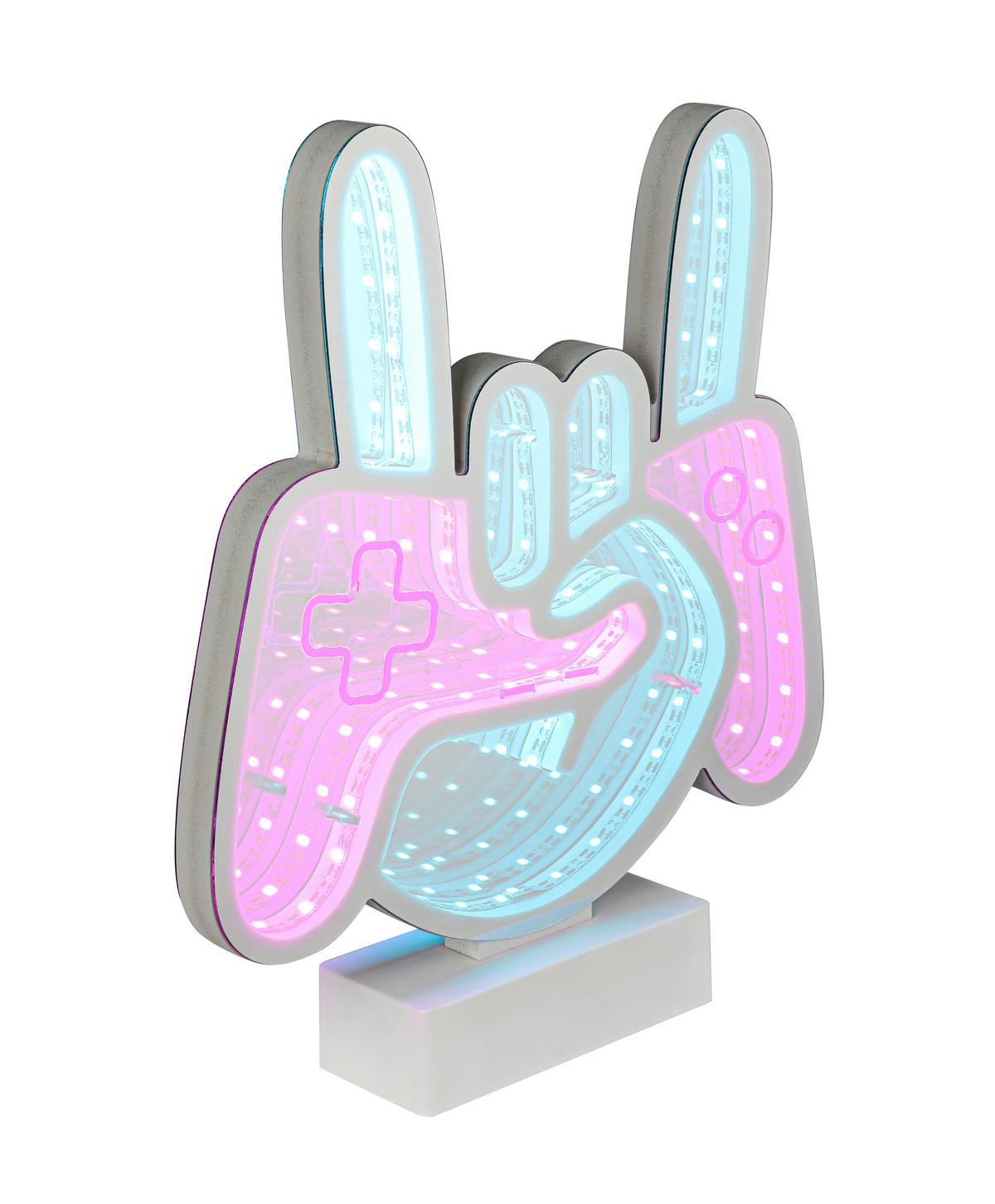 Led Svjetiljka Dekorativna Frani - bijela/boje kroma, Moderno, plastika (22,9/4,6/25,3cm) - Mömax