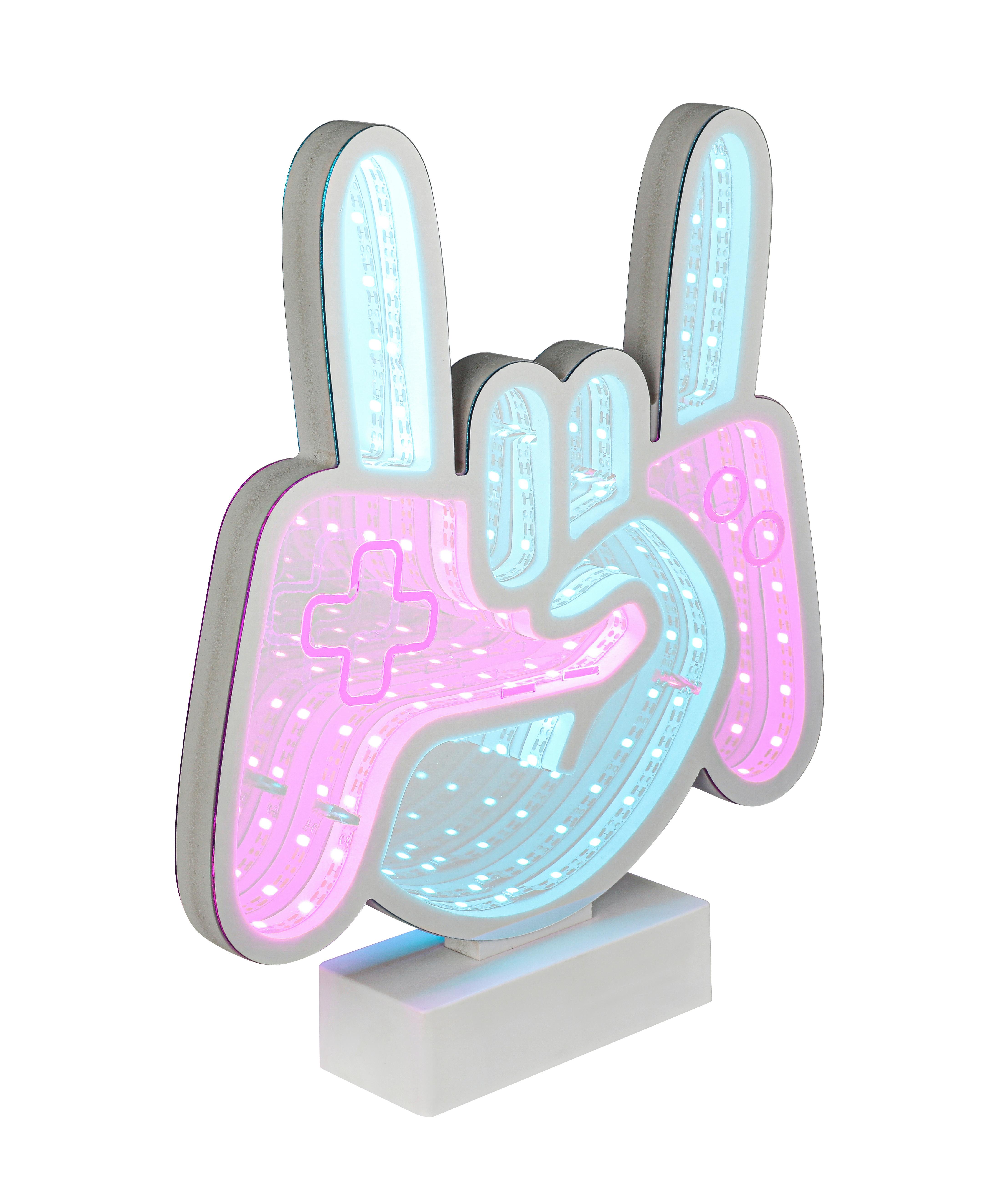 LED-DEKORATIONSLAMPA FRANI - vit/kromfärg, Modern, plast (22,9/4,6/25,3cm) - Mömax