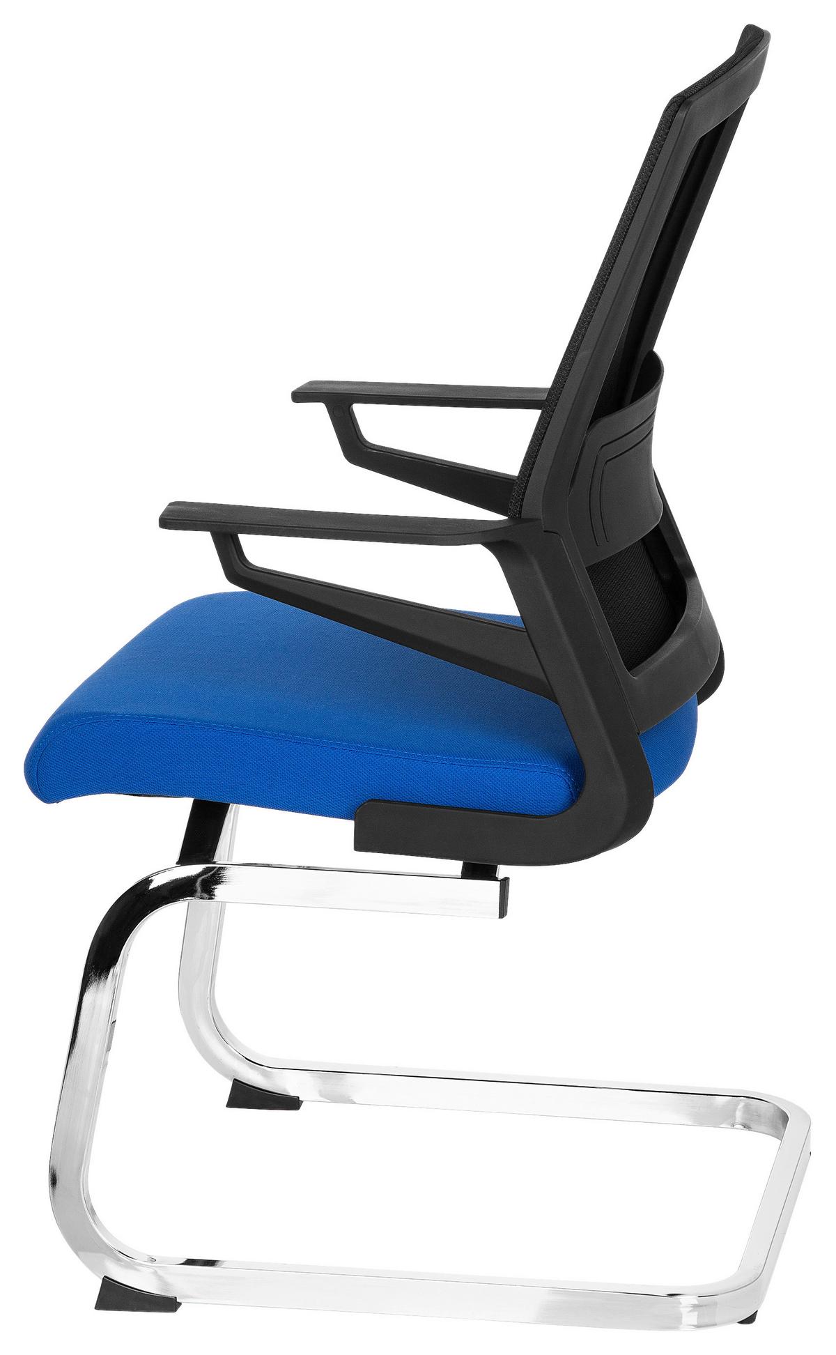 Konferenčni Stol Inventor V, Črna, Modra - barve kroma/modra, Moderno, kovina/umetna masa (59/95/54cm) - MID.YOU