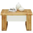 Klubska miza SAMI - bela/hrast, Moderno, kovina/leseni material (80/45-71/60cm) - Modern Living Klubska miza SAMI - bela/hrast, Moderno, kovina/leseni material (80/45-71/60cm) - Modern Living