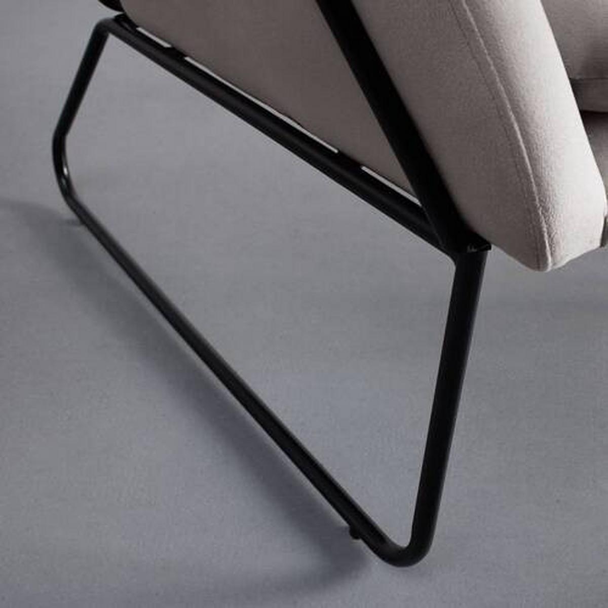 Sessel Kezia Beige Samt - Beige/Schwarz, MODERN, Textil/Metall (71/84/79cm) - Bessagi Home