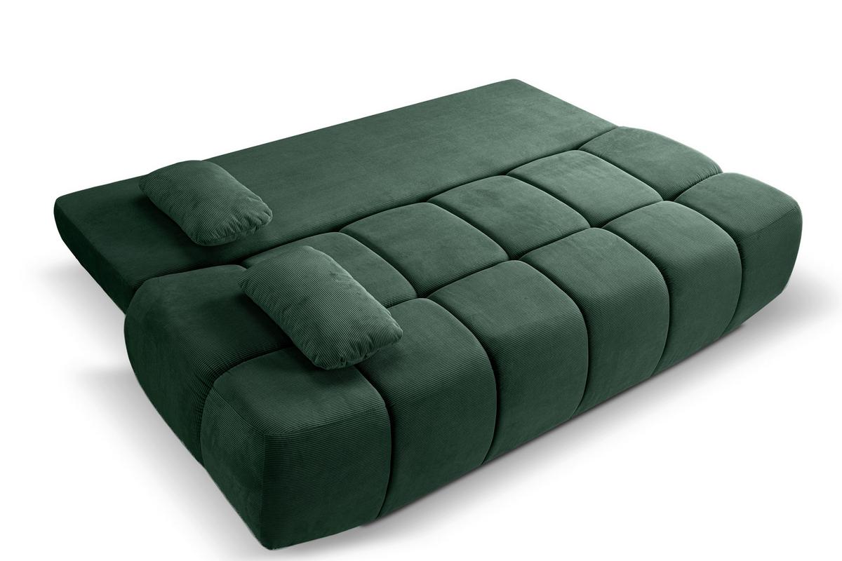 Schlafsofa Lauder Smaragdgrün - Smaragdgrün/Schwarz, Basics, Holz/Kunststoff (207/93/105cm) - MID.YOU