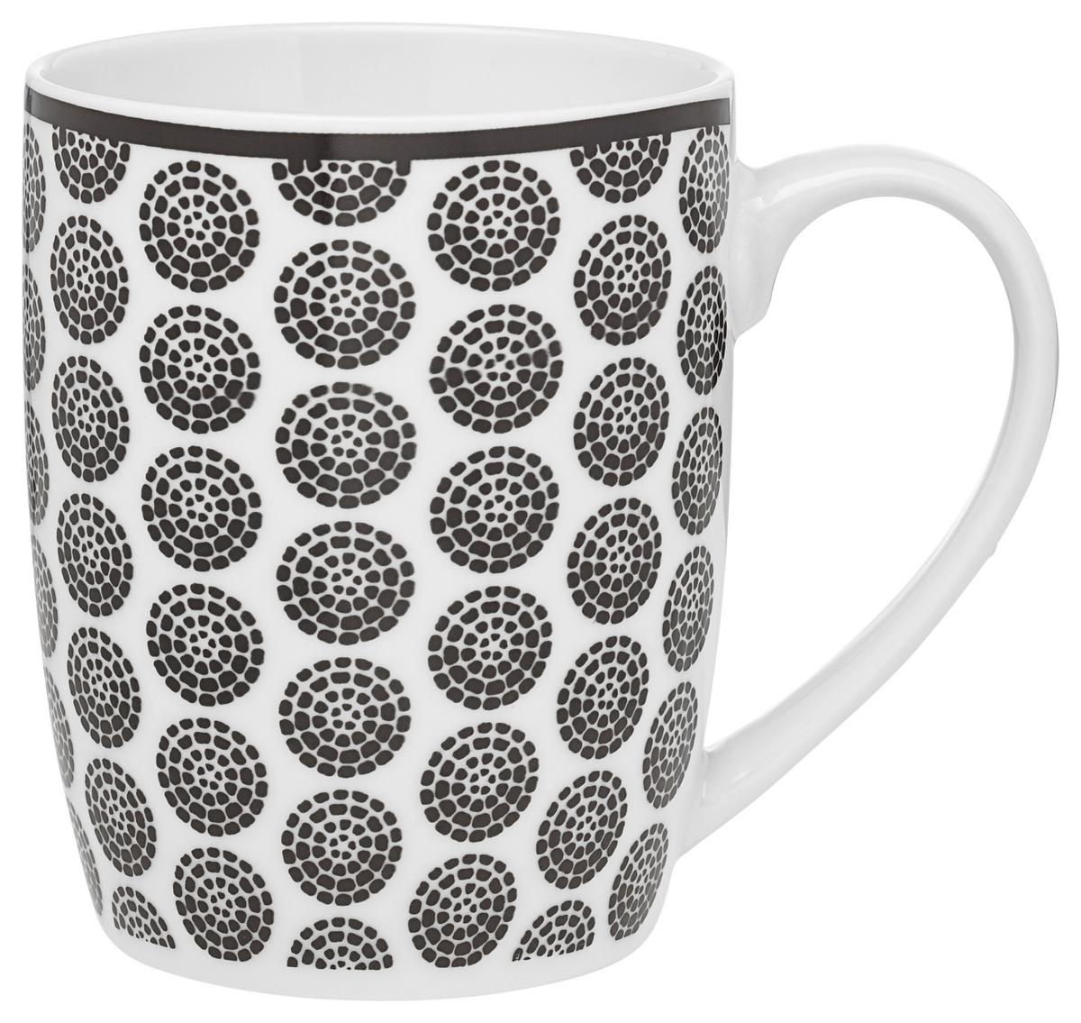 Kávésbögre Shiva - fekete/fehér, Lifestyle, kerámia (8,5/10,5cm) - Modern Living