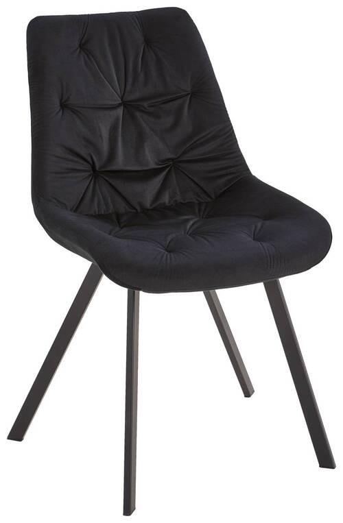 KRZESŁO NELE - czarny/szary, Modern, metal/drewno (51/83/61cm) - MID.YOU