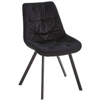 KRZESŁO NELE - czarny/szary, Modern, metal/drewno (51/83/61cm) - MID.YOU