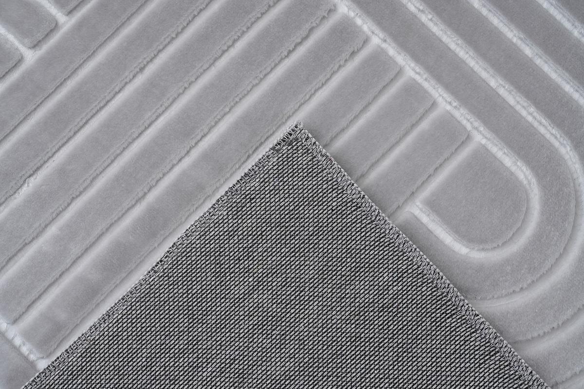 Flachwebeteppich Calma 125 Silber 160 X 220 Cm - Silberfarben, Basics, Textil (160/220cm) - Kayoom