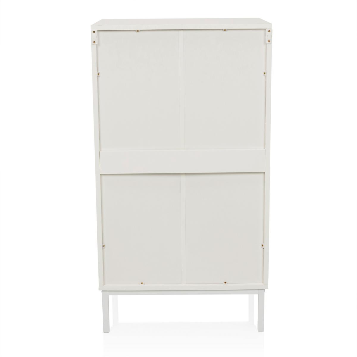 Komoda Bjordal, Bela - bela, Moderno, kovina/leseni material (55/100/40cm) - MID.YOU