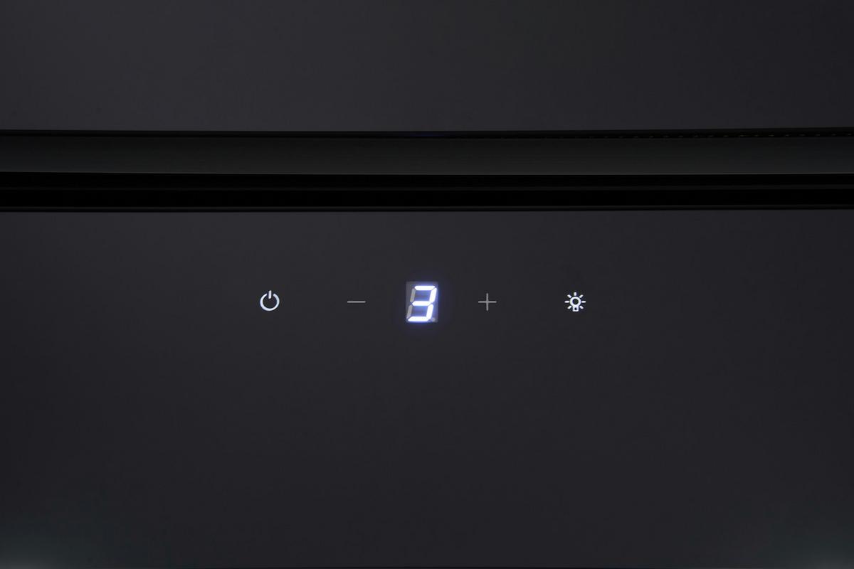 DUNSTABZUGSHAUBE RESPEKTA NIKA 60 CM - Schwarz, Trend, Glas/Metall (59,5/34,5-109,5/38,5cm) - Respekta