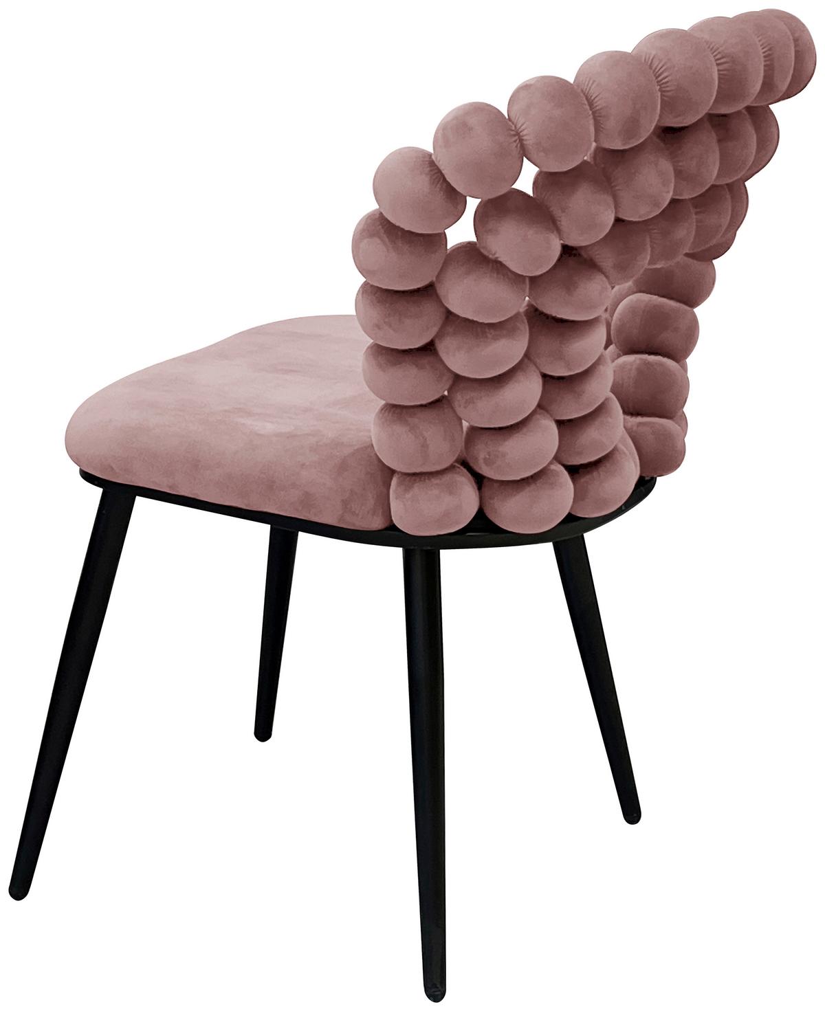 Stuhl Lia Rosa - Pink/Schwarz, LIFESTYLE, Holz/Textil (55/85/62cm) - Mömax