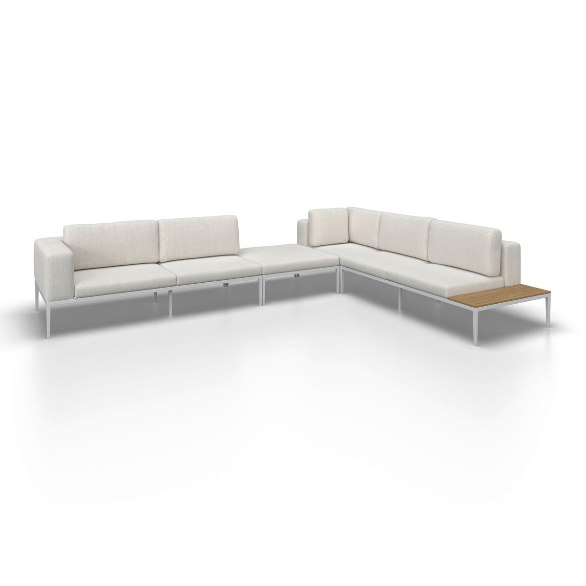 Lounge Garnitura Anna, Krem - krem barve/naravne barve, Moderno, kovina/umetna masa (270/68/90cm) - Bessagi Garden